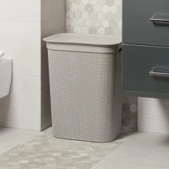 Kosze Na Pranie|Kosze Na Pranie|ROTHO Kosz na pranie biały BRISEN 50 l