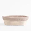 inny Koszyk do wyrastania garowania pieczywa z lnianym wkładem 25x15x8 cm