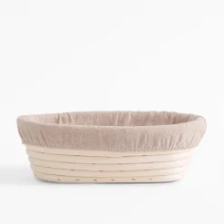 inny Koszyk do wyrastania garowania pieczywa z lnianym wkładem 25x15x8 cm