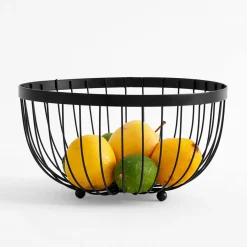 Miski, Patery I Półmiski|inny Koszyk na owoce, czarny, 25,5 cm