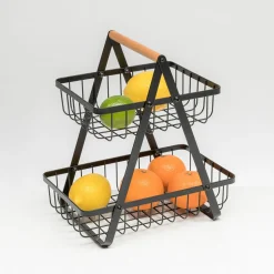 Miski, Patery I Półmiski| Koszyk na owoce 2-poziomy 27x17x28,8 cm