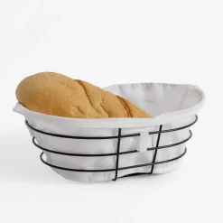 inny Koszyk na pieczywo z bawełnianym wkładem 29x21 cm