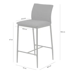 Krzesło barowe szare MANTIS