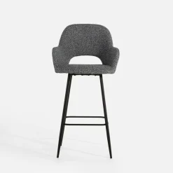 Hokery|inny Krzesło barowe tapicerowane szare FILIE