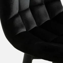 Hokery|inny Krzesło barowe welurowe czarne ABADA