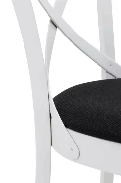 Krzesła|Fameg Krzesło białe drewniane czarne siedzisko FRESCO