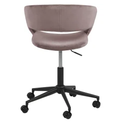Krzesło biurowe tapicerowane HOLI różowe
