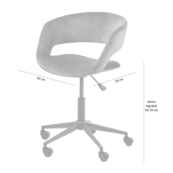 Krzesło biurowe tapicerowane HOLI różowe