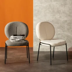 Krzesła|inny Krzesło boucle białe MALBA