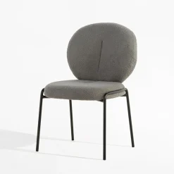 Krzesła|inny Krzesło boucle szare MALBA