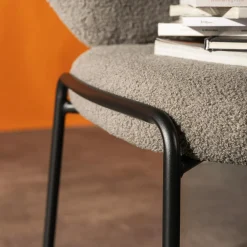 Krzesła|inny Krzesło boucle szare MALBA