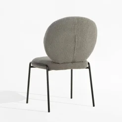 Krzesła|inny Krzesło boucle szare MALBA