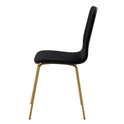 Krzesła|Fameg Krzesło czarne na złotych nogach VINGE