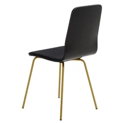 Krzesła|Fameg Krzesło czarne na złotych nogach VINGE
