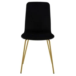 Krzesła|Fameg Krzesło czarne na złotych nogach VINGE