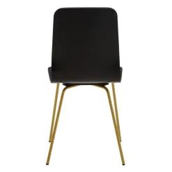 Krzesła|Fameg Krzesło czarne na złotych nogach VINGE