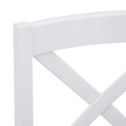 Fameg Krzesło do jadalni krzyżowe białe ZAYDEN