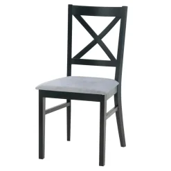 Krzesła|Fameg Krzesło do jadalni krzyżowe czarne ZAYDEN