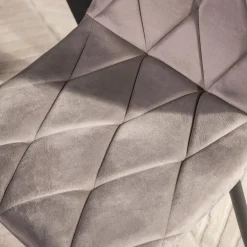 Krzesła| Krzesło do jadalni welurowe ABIA szare