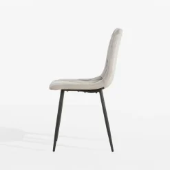 Krzesła| Krzesło do jadalni welurowe ABIA szare