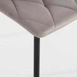 Krzesła| Krzesło do jadalni welurowe ABIA szare