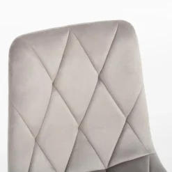 Krzesła| Krzesło do jadalni welurowe ABIA szare