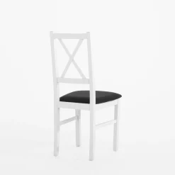 inny Krzesło drewniane biało-czarne RUBON