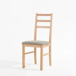 Krzesła|inny Krzesło drewniane szarobeżowe DIGAN