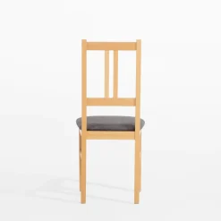 Krzesło drewniane z szarym siedziskiem ONTIKA II