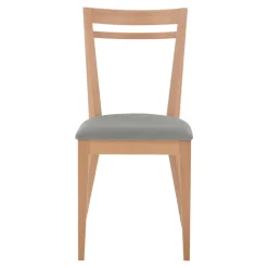 Krzesła|Fameg Krzesło drewniane z szarym siedziskiem ERIN