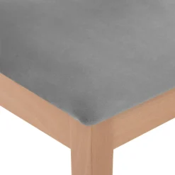 Krzesła|Fameg Krzesło drewniane z szarym siedziskiem ERIN