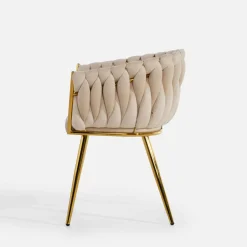 Krzesła|inny Krzesło glamour beżowe LIANA