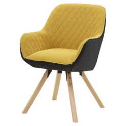 Krzesło obrotowe żółte LUMARS