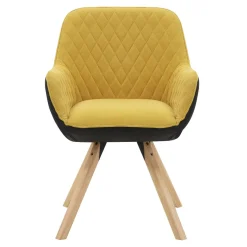 Krzesło obrotowe żółte LUMARS