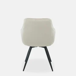 Krzesła|inny Krzesło obrotowe welurowe beż ATMOSO