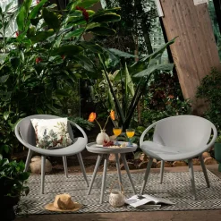 inny Krzesło ogrodowe HETTIMA jasnoszare