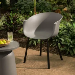 inny Krzesło ogrodowe szare UNDIGO