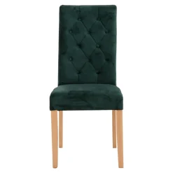 Krzesło pikowane butelkowa zieleń DAKOTA II z wałkiem