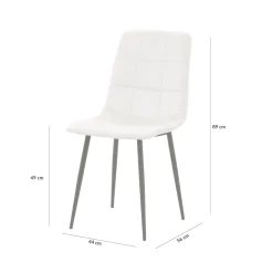 Krzesło tapicerowane białe FOLVIO