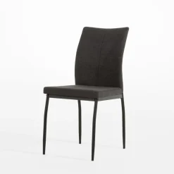 Krzesła| Krzesło tapicerowane czarne FANAI
