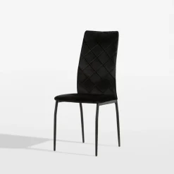 Krzesło tapicerowane czarne ASKOK