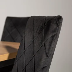 Krzesło tapicerowane czarne ASKOK