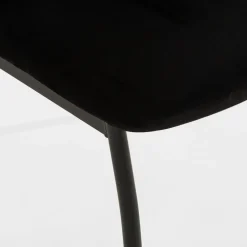 Krzesło tapicerowane czarne ASKOK