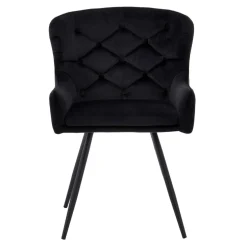 Krzesło tapicerowane czarne LAVEL
