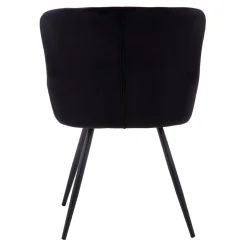 Krzesło tapicerowane czarne LAVEL