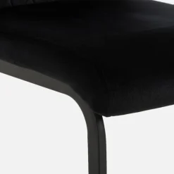 Krzesło tapicerowane czarne ARIBA