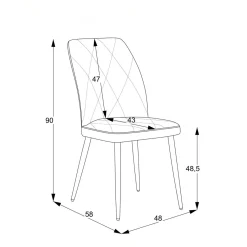 inny Krzesło tapicerowane JANES