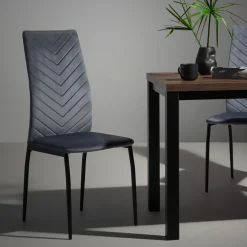 Krzesła| Krzesło tapicerowane jasnoszare ADATO