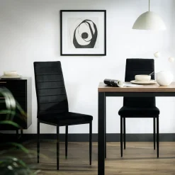 Krzesła| Krzesło tapicerowane JEXIS czarne