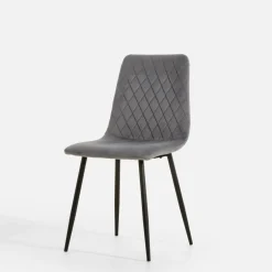 Krzesło tapicerowane pikowane ALLINA szare